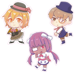 Minnie, Charlotte, and Lasnam stickers